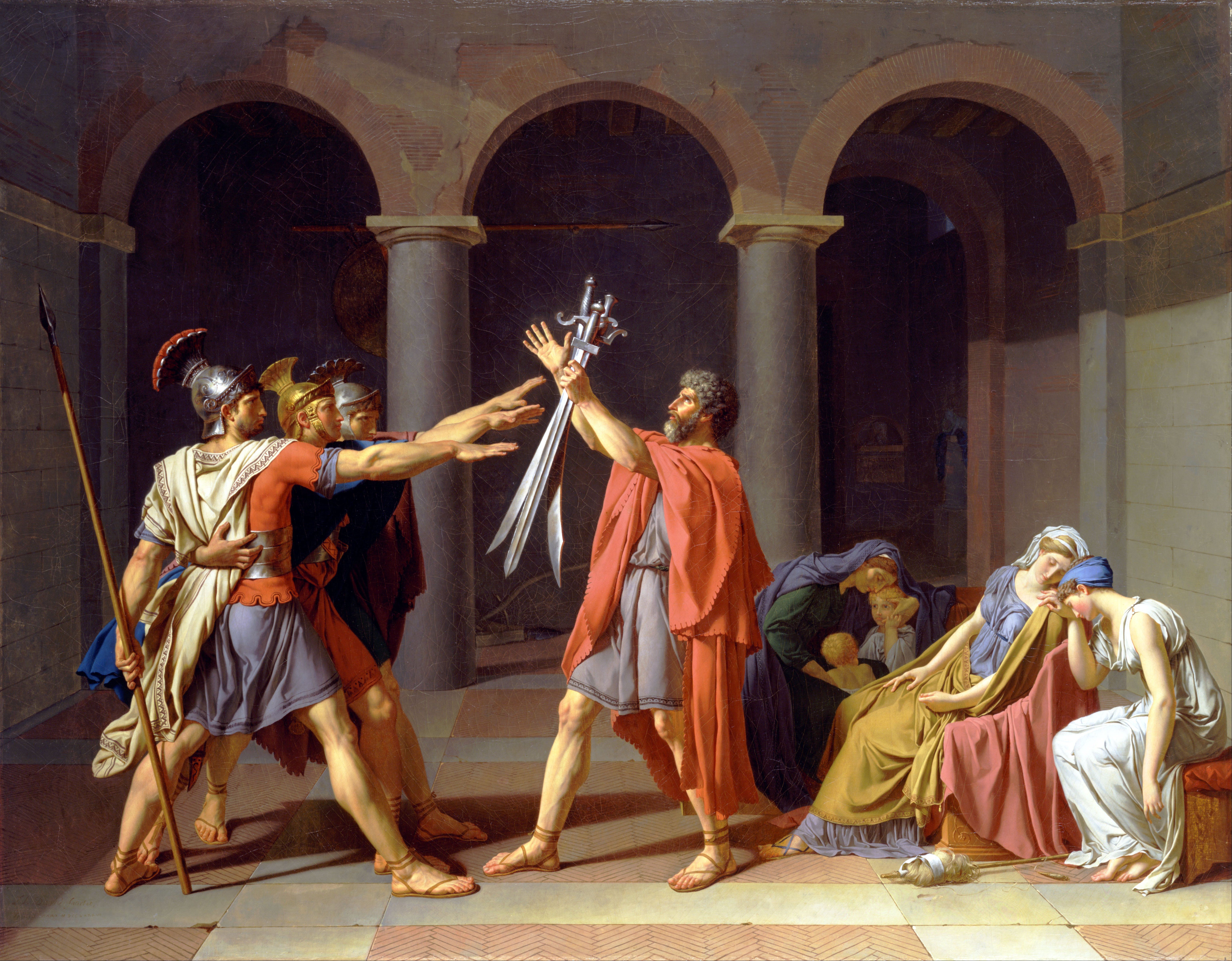Oath of the Horatii by Jacques-Louis David.